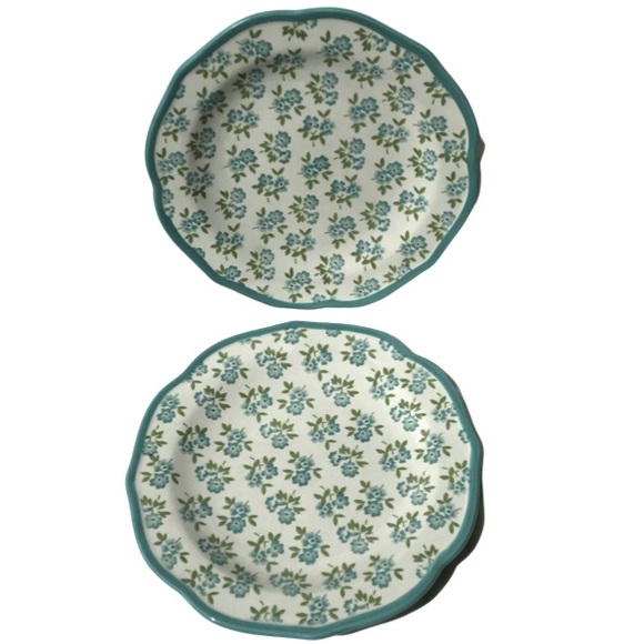 NWT Pioneer Woman Fall Flower Teal Salad Plate - 2 - Picture 2 of 4